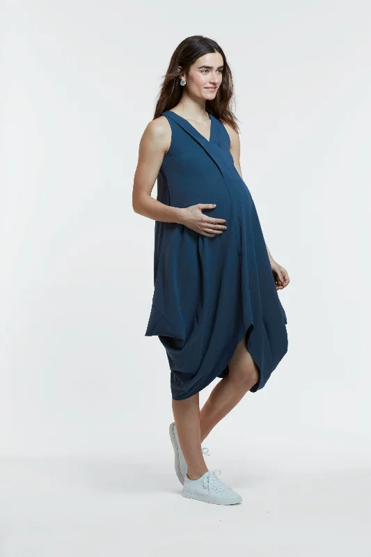 Special Price The Katie Dress in Peacock Blue and Sage