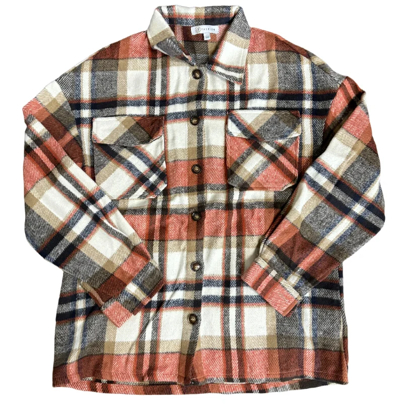 Online Only Rust Shacket
