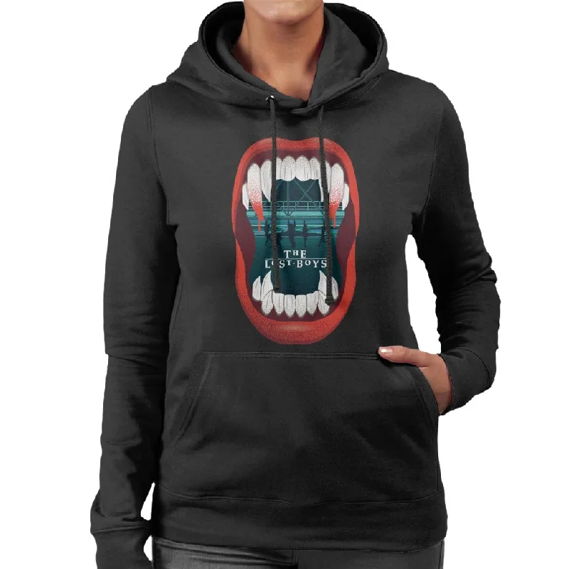 The Lost Boys Fangs Silhouette Women's Hooded Sweatshirt