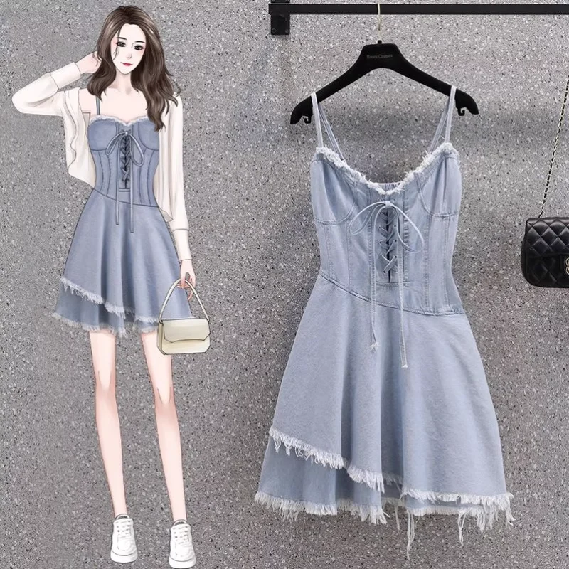 Price Meltdown Plus Size Denim Corset Dress