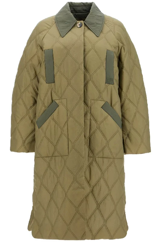 Bargain Bin GANNI long quilted padded coat