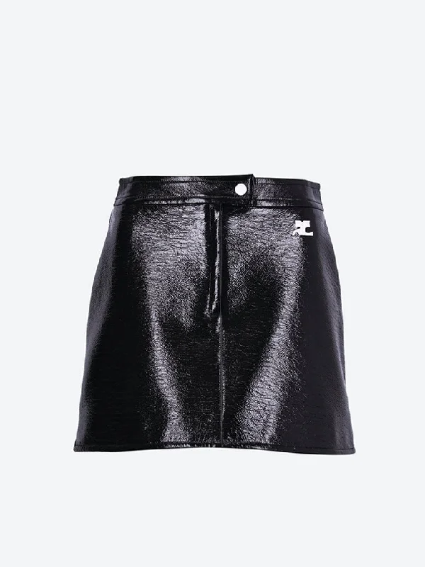 Reedition vinyl mini skirt