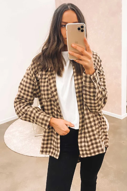 Big Discounts Aries Shacket Brown