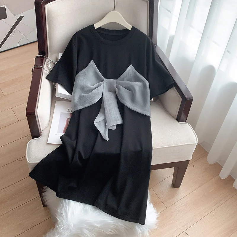 Extra Discounts Plus Size Ribbon Dress (EXTRA BIG SIZE)
