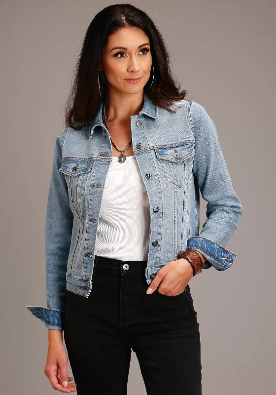 Overstock Women's Stetson Light Wash Western Denim Jacket