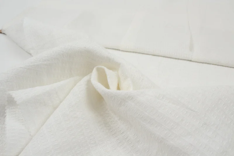 Final Markdown Textured Linen Cotton - White - 4 Variants Available
