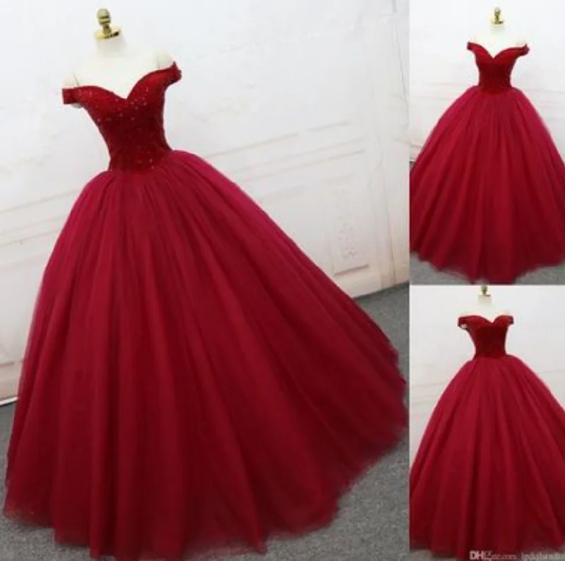 Best Deals Red Ball Gown Prom Dress, Elegant Off Shoulder Prom Dress, Long Evening Dress Best Deals Red Ball Gown Prom Dress, Elegant Off Shoulder Prom Dress, Long Evening Dress