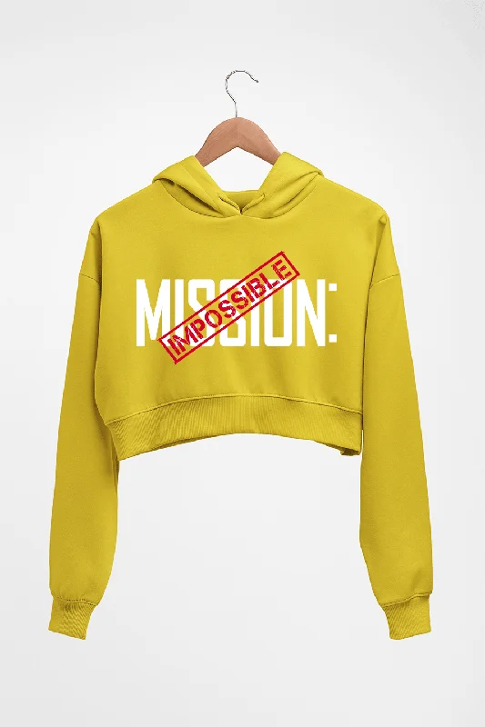 Bargain Bin Mission Impossible (MI) Crop HOODIE FOR WOMEN