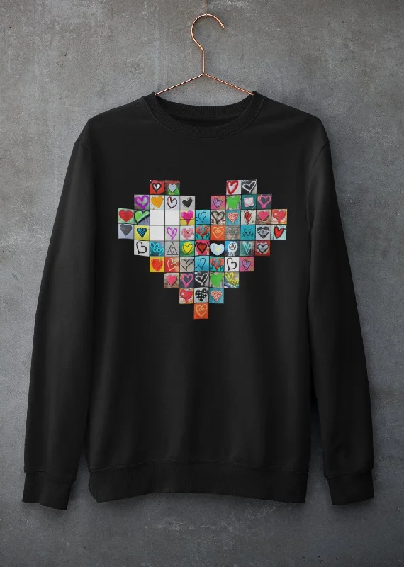 Friends and Family Sale ST!NK - 55 street hearts collection - Casual Sweatshirt