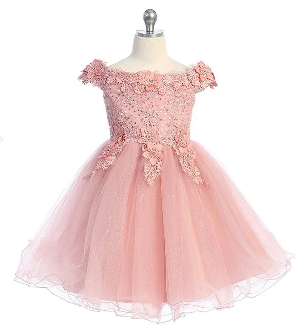 Deep Discounts Olivia Off the Shoulder Kids Dress
