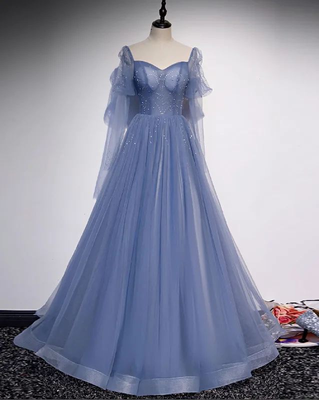 Incredible Offers Tulle Sweetheart Long Prom Dress, Tulle Formal Dress