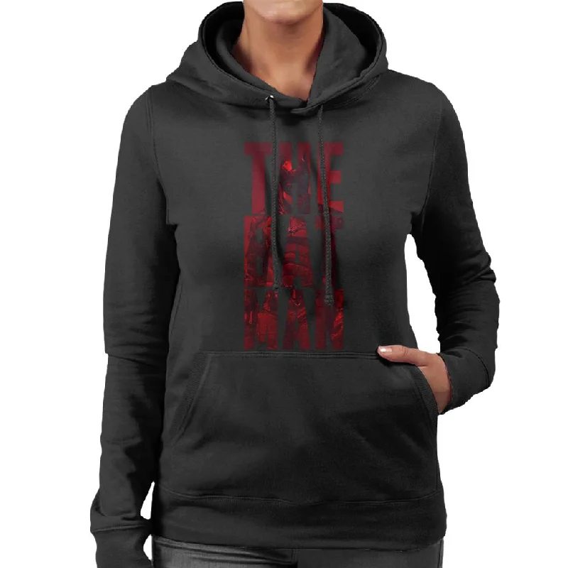 Final Clearance The Batman Cinematic Letters Women's Hooded Sweatshirt
