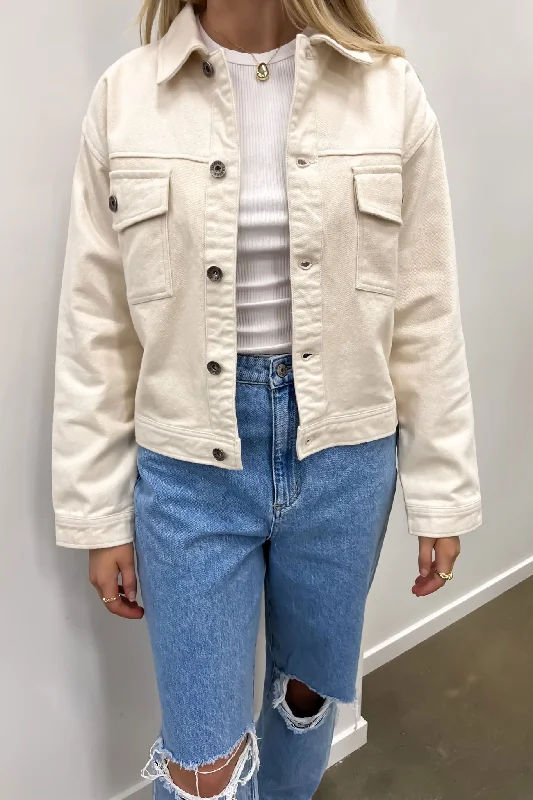 Price Drop Alert Dove Cropped Jacket Beige