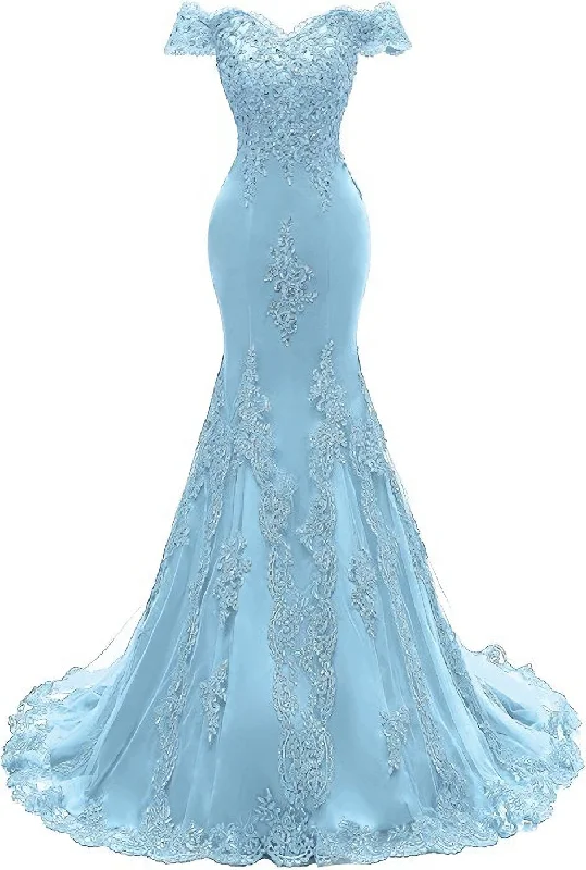 Price Rollback Womens V Neckline Mermaid Lace Long Prom Gown