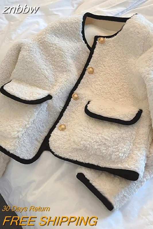 Price Rollback znbbw Women's Blends Wool Coats Casual Fashion All-match Korean Popular Style Outwear Long Sleeve Warm Furry Jackets Spring 2023 Price Rollback znbbw Women's Blends Wool Coats Casual Fashion All-match Korean Popular Style Outwear Long Sleeve Warm Furry Jackets Spring 2023