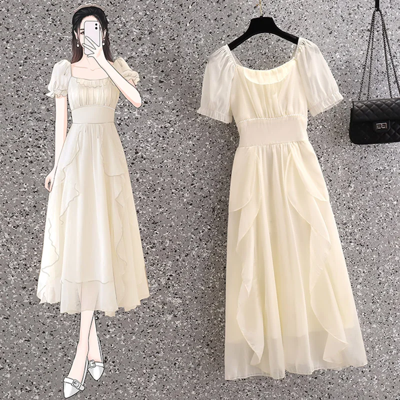 Act Fast Plus Size Square Neck Garden Fairy Dress