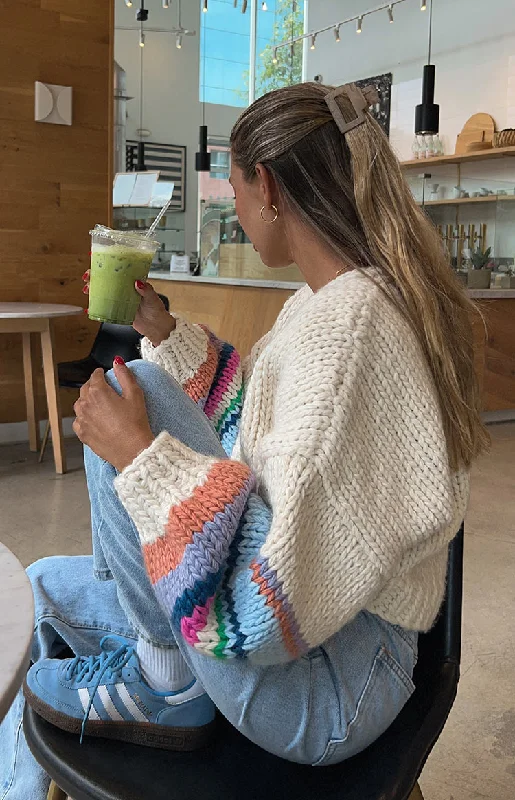 Must-Have Deals Bad Habits Cream Multi Knit Cardigan