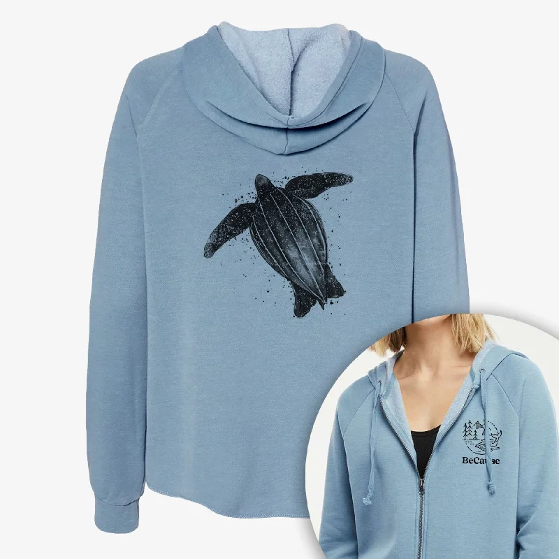 Leatherback - Dermochelys coriacea - Women's Cali Wave Zip-Up Sweatshirt