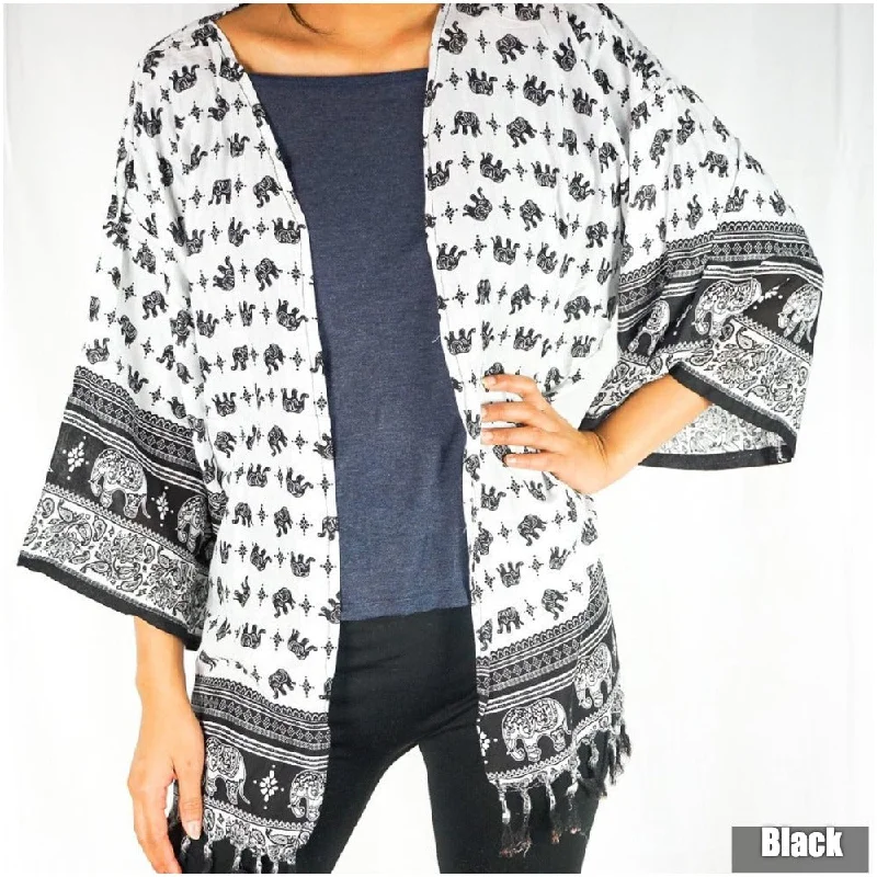 Lowest Price Elephant Tribal Boho Kimono Cover Up