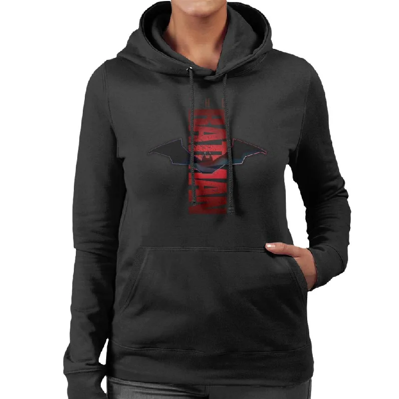 Special Discount The Batman Red Shadows Logo Women's Hooded Sweatshirt