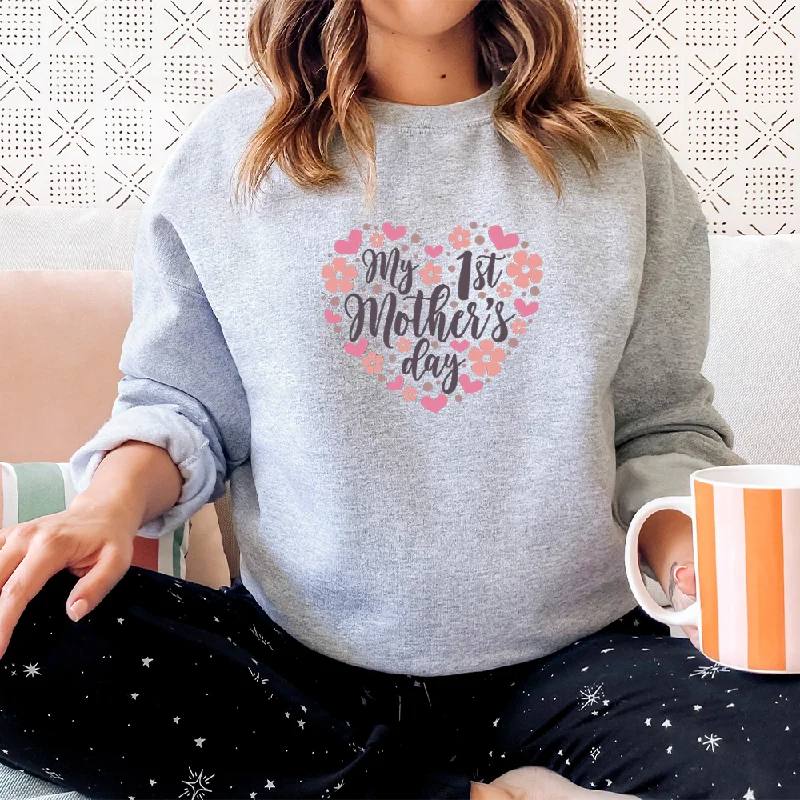 My First Mothers Day Women's Heather Grey Sweatshirt