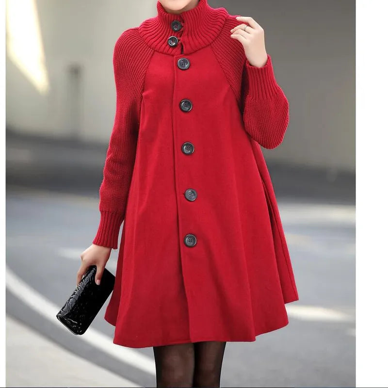 Limited Time Discount Women's Single Breasted Woolen Coat