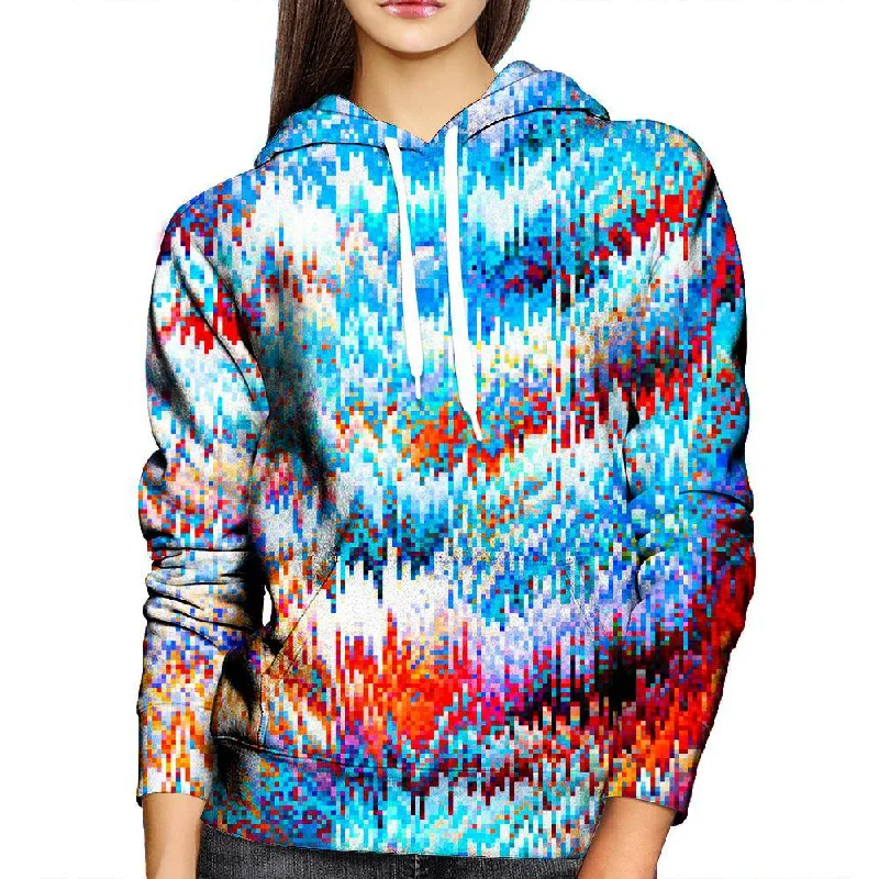 Forest Pixel Womens Hoodie