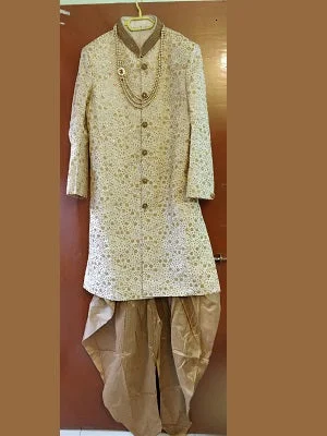 YEAR-End Clearance M22, Cream Sherwani, size 42