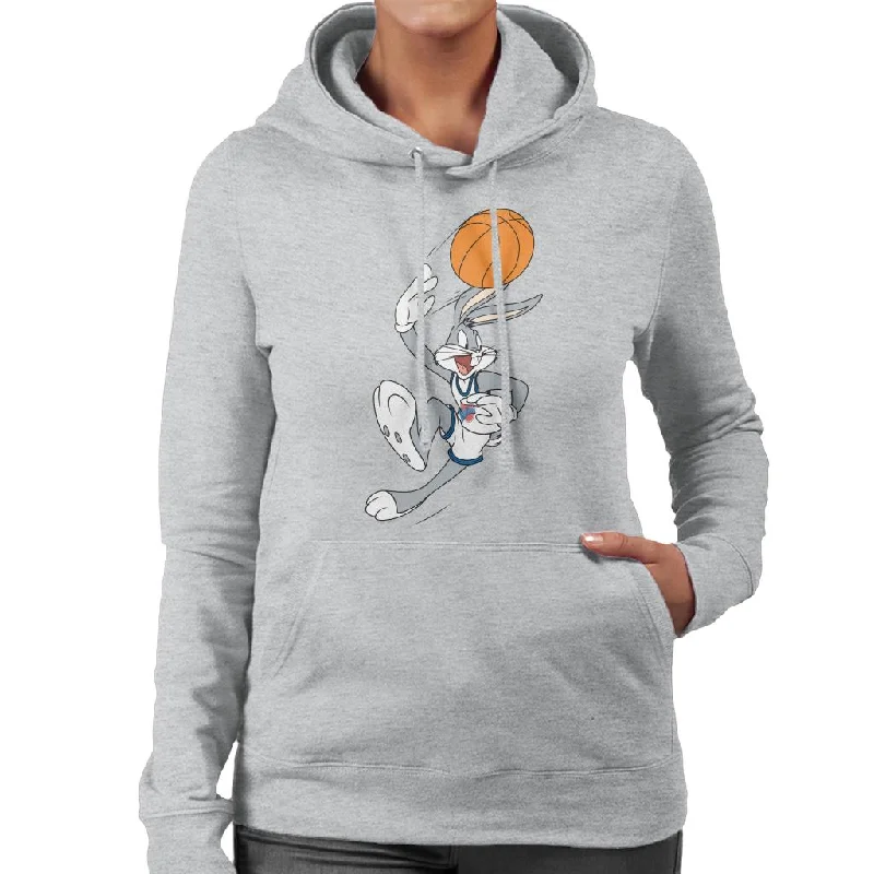 Shop and Save Space Jam Bugs Bunny Basketball Women's Hooded Sweatshirt