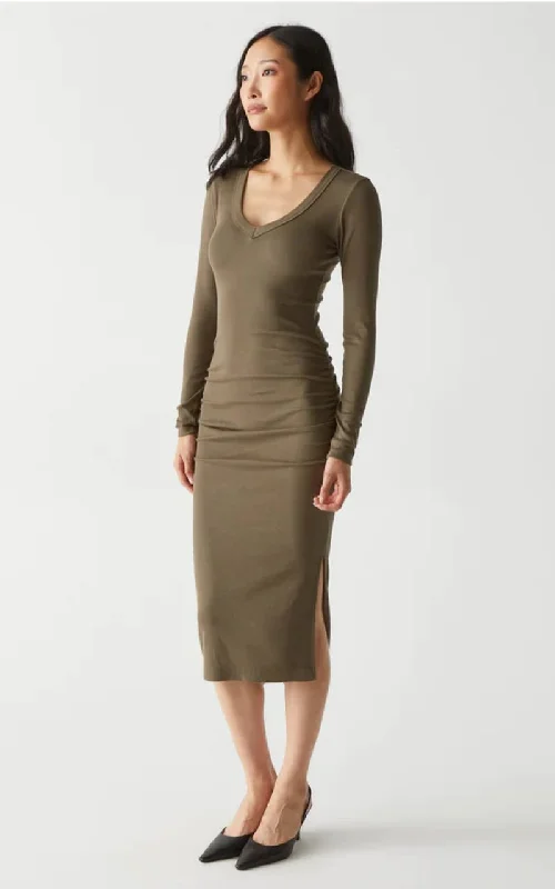 Michael Stars - Nova Ribbed V-Neck Dress