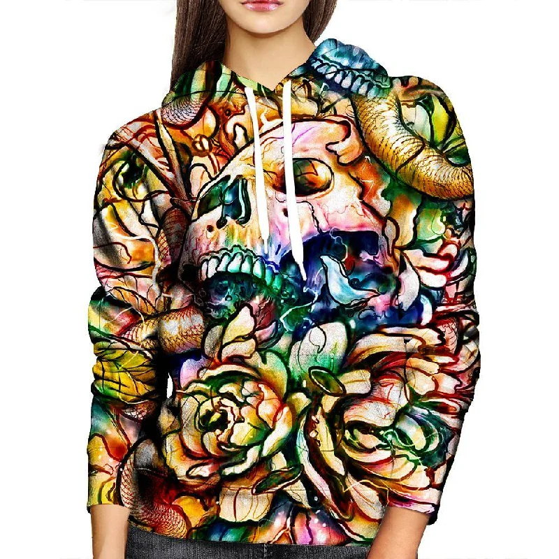 Limited Time Offer Floral Skull Womens Hoodie