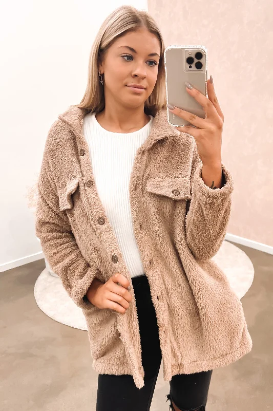 Price Meltdown Apollo Cosy Shacket Tan