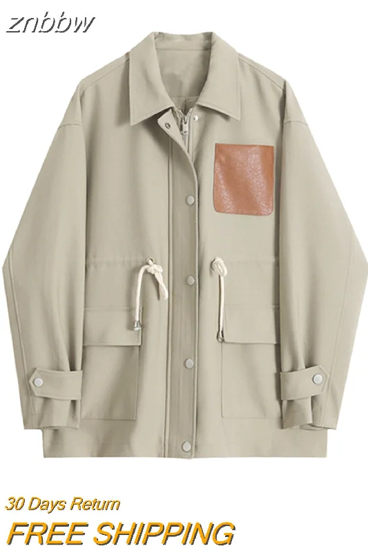 Sale Event znbbw Women Vintage Patchwork Short Jacket Trendy Turn-down Collar PU Pocket Loose Casual Single Breasted Trend Thin Coat Autumn 2023 Sale Event znbbw Women Vintage Patchwork Short Jacket Trendy Turn-down Collar PU Pocket Loose Casual Single Breasted Trend Thin Coat Autumn 2023