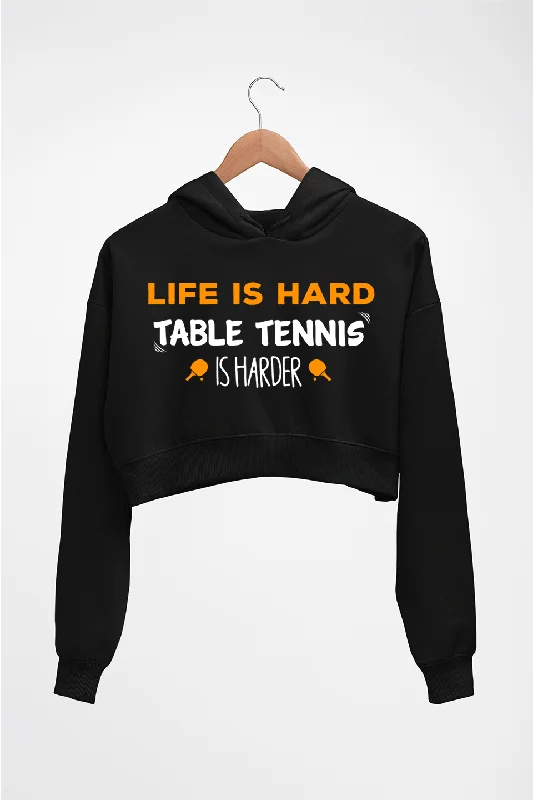 Weekend Deal Table Tennis (TT) Crop HOODIE FOR WOMEN