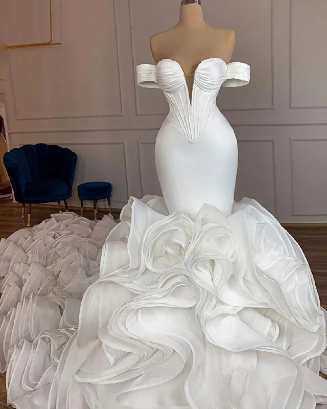 Special Price Elegant Mermaid African Women Wedding Dresses, Prom Dress
