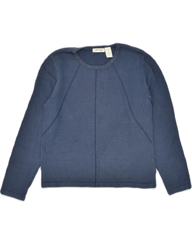 Midnight Madness ORVIS Womens Sweatshirt Jumper UK 10 Small Navy Blue Cotton