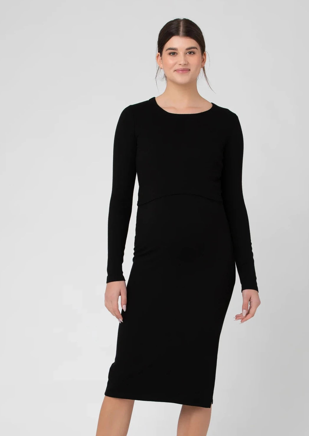 Clearance Sale Penny Rib Knit Double Up Maternity + Nursing Dress Set