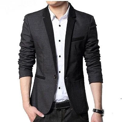 Fantastic Offers M10, Grey Casual Blazer, Size (38 to 42)