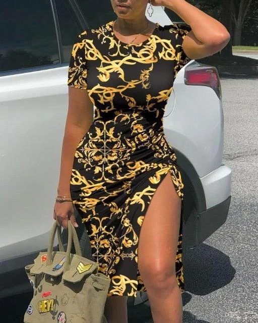 Instant Discount Ink Splash Casual Summer Dresses