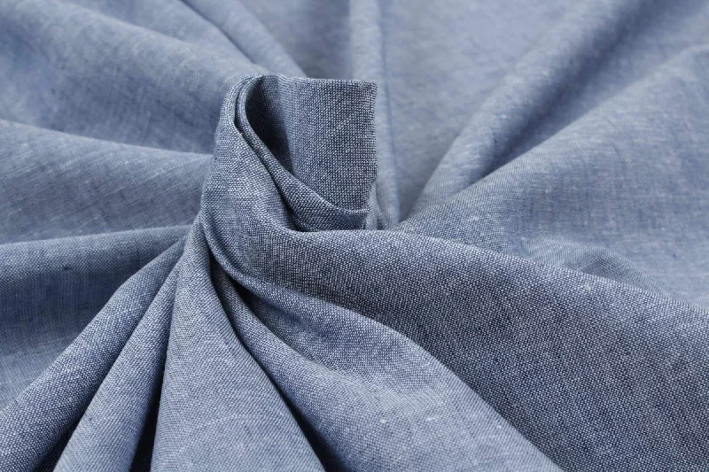 Price Reduction European Flax Certified Linen Cotton - Yarn Dyed - Navy (1Mt Remnant) Price Reduction European Flax Certified Linen Cotton - Yarn Dyed - Navy (1Mt Remnant)