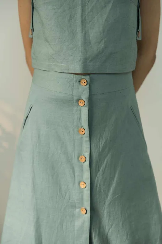 New Markdowns Button-Down Midi Skirt