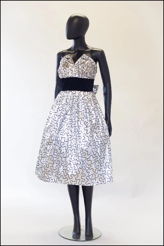 Huge Discounts Vintage 1980s Silver Metallic Dress