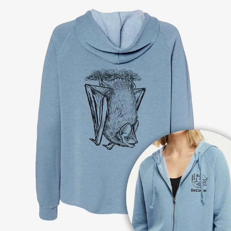 Price Blitz Eptesicus fuscus - Big Brown Bat - Women's Cali Wave Zip-Up Sweatshirt