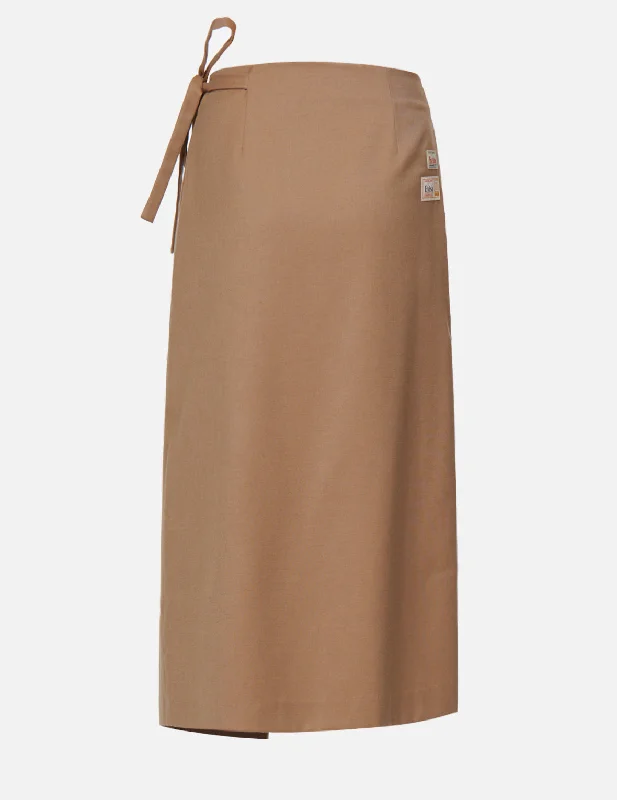 Early Access Seagull Embroidered Flare Wrap Skirt