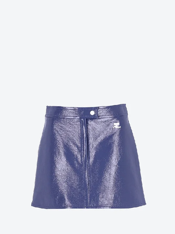 Reedition vinyl mini skirt