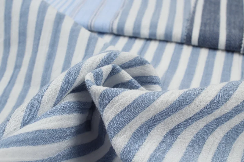 Exclusive Savings Cotton Double Muslin - Stripes Print - 6 Variants Available