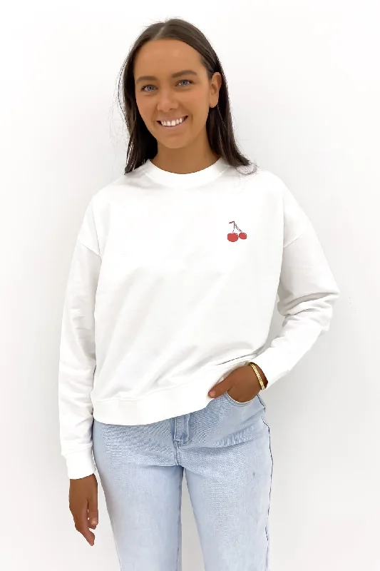 Exclusive Savings Ada Slim Sweater White Cherry