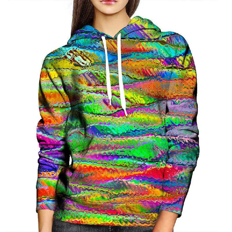 Distorted Colors Womens Hoodie