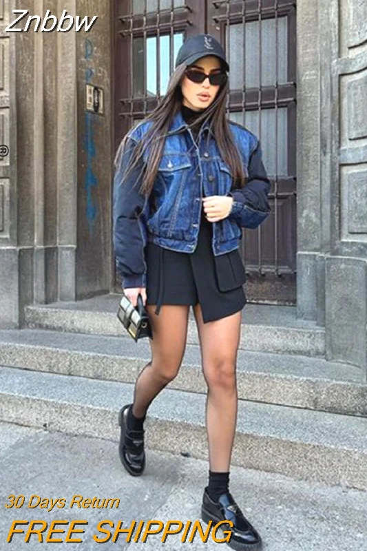 Referral Discount Znbbw TRAF Bomber Denim Jackets for Women Spring Autumn Vintage Chic Long Sleeve Single Breasted Jean Coats Tops Outerwear Referral Discount Znbbw TRAF Bomber Denim Jackets for Women Spring Autumn Vintage Chic Long Sleeve Single Breasted Jean Coats Tops Outerwear