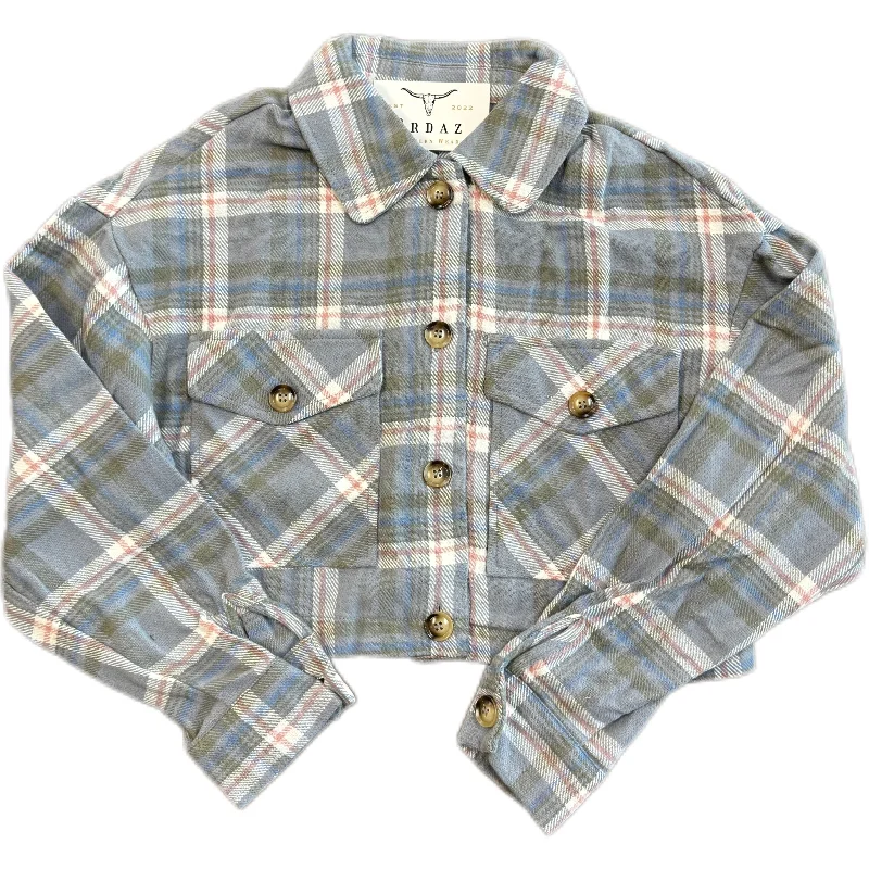 Steals and Deals Plaid Print Jacket - Blue